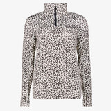 Mountain Peak dames skipully met rits luipaardprint