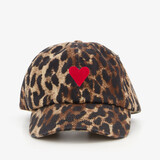 Meisjes pet met panterprint en hartje
