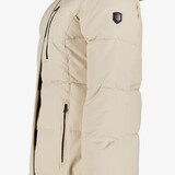 Gewatteerde dames outdoor jas beige