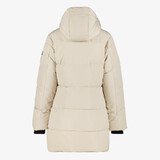 Gewatteerde dames outdoor jas beige