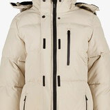 Gewatteerde dames outdoor jas beige