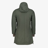 Lange gevoerde dames softshell jas groen