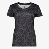 Osaga dames sport T-shirt met panterprint zwart