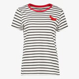 TwoDay gestreepte dames T-shirt wit blauw