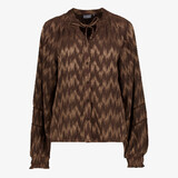 twoDay dames blouse met abstracte print bruin