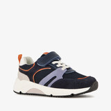 Stap suède jongens sneakers donkerblauw