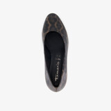 Dames pumps met panter dessin bruin zwart