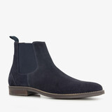 Van Beers suede heren Chelsea boots blauw
