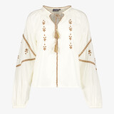 TwoDay boho dames blouse met kwastjes wit