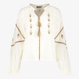 TwoDay boho dames blouse met kwastjes wit