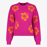 TwoDay dames trui met bloemen roze oranje