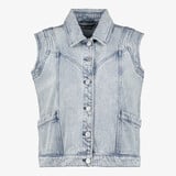 Twoday dames spijker gilet lichtblauw