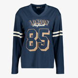TwoDay dames baseballshirt met lange mouwen blauw