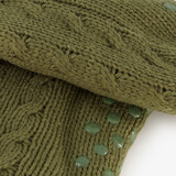 1 paar heren huissokken met antislip groen