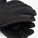 Heren softshell skihandschoenen zwart