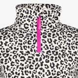 Kinder skipully met rits luipaardprint