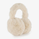 Fluffy dames oorwarmers beige