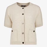 TwoDay dames vest met korte mouwen beige
