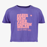 Osaga cropped meisjes sport T-shirt paars