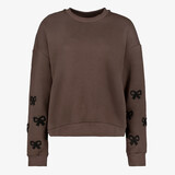 TwoDay dames sweater met strikjes bruin