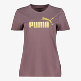 Puma ESS Metallic No. 1 Logo dames sport T-shirt paars