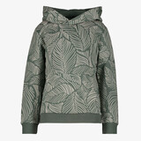 Unsigned jongens hoodie met bladeren print groen
