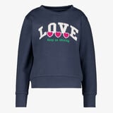 TwoDay meisjes sweater met opdruk donkerblauw