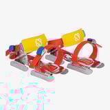 Nijdam Bobbin’ Skoot kinder glij-ijzers rood geel