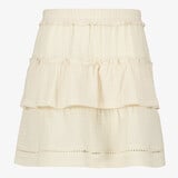 Twoday meisjes rok met ruches beige