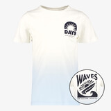 Unsigned jongens T-shirt met backprint wit blauw