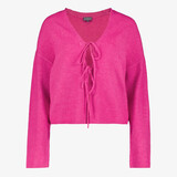 TwoDay dames trui met strikkoordjes roze