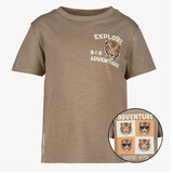 Unsigned jongens T-shirt met opdruk bruin