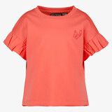 TwoDay meisjes T-shirt met ruffles koraalroze