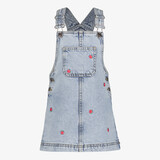 TwoDay meisjes denim tuinjurk met bloemetjes