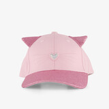 Meisjes pet met kattenoortjes roze