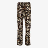 TwoDay dames wide leg broek met panterprint bruin