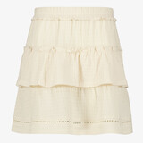 Twoday meisjes rok met ruches beige