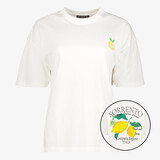 TwoDay dames T-shirt met backprint citroen wit