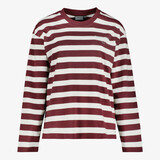 TwoDay dames shirt met lange mouwen gestreept wit rood