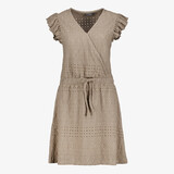 TwoDay dames jurk met ajour details taupe