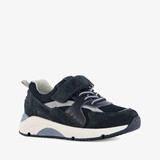 Stap suède jongens sneakers donkerblauw
