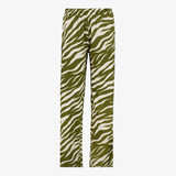 TwoDay dames wide leg broek zebraprint groen wit