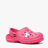 Roze kinder klompen met unicorn