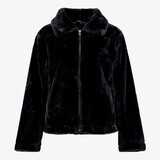 TwoDay dames winterjas van imitatiebont zwart
