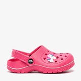 Roze kinder klompen met unicorn