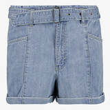 TwoDay dames denim short met riem blauw