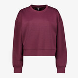 Osaga cropped dames sweater bordeauxrood