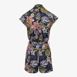 Dames playsuit zwart met bloemenprint
