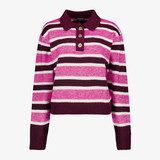 TwoDay gestreepte dames polo trui roze