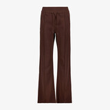 TwoDay dames wide leg broek met pintuck donkerbruin